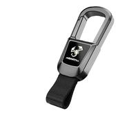 1 Pièce Porte-clés de Voiture pour Abarth 500 595 695 SS Grande Punto, Élégant Porte-clés de Remplacement Portable Décoration de Voiture,Black
