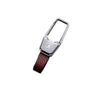 1 Pièce Porte-Clés De Voiture pour Lamborghini Aventador Reventon Porte-clés logo voiture Porte-badge Mousqueton Porte Clé Accessoires Voiture,SilverRed