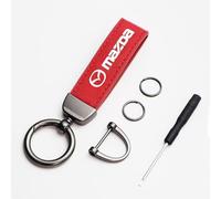 1 Pièce Porte-clés de Voiture pour Mazda 5 I Bj. 2005-2010, avec Boucle Anti-perte en D, Anti-Rouille, Rotatif à 360 Degrés, Cadeau pour Homme et Femme,D