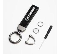 1 Pièce Porte-clés de Voiture pour Mazda 5 I Bj. 2005-2010, avec Boucle Anti-perte en D, Anti-Rouille, Rotatif à 360 Degrés, Cadeau pour Homme et Femme,A