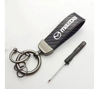 1 Pièce Porte-clés de Voiture pour Mazda 5 I Bj. 2005-2010, avec Boucle Anti-perte en D, Anti-Rouille, Rotatif à 360 Degrés, Cadeau pour Homme et Femme,B