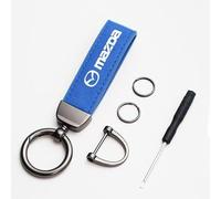 1 Pièce Porte-clés de Voiture pour Mazda 5 I Bj. 2005-2010, avec Boucle Anti-perte en D, Anti-Rouille, Rotatif à 360 Degrés, Cadeau pour Homme et Femme,C