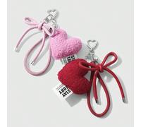 1 pièce Porte-clés élégant, de haute qualité, en peluche de luxe, avec nœud papillon , de style . Convient aux femmes et aux filles pour le port quotidien, les cadeaux de vacances, pour les demoiselle