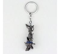 1 pièce Porte-clés en métal, modèle de lance-roquettes Jinx, breloque de sac, périphérique de jeu, pistolet Symphony, sac à dos pour hommes, accessoires de sac, pendentif, cadeau, décoration de sac à