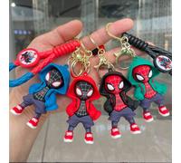 1 pièce Porte-clés en peluche , jolie breloque de porte-clés de dessin animé, légende du super-héros Peter Parker Miles Morales, accessoire de décoration de sac à dos, beau cadeau (légère différence d