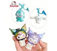 1 pièce Porte-clés Kawaii Sanrio Kuromi Cinnamoroll Mélodie Hello chat avec design de dessin animé. Porte-clés de sac et de téléphone portable. Décoration d'accessoires de chat chat pour fête et cadea