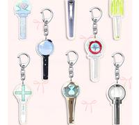 1 pièce Porte-clés Lightstick Arcylic Kpop , Mini Ventilateur Porte-clés Lightstick , B/T/S SEVEN-TEEN/StrayK-Ids/TWICE/A-TEEZ//TXT// Cadeau de collection , Cadeau parfait pour les fans de Kpop et fac