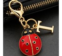 1 pièce Porte-clés mignon de coccinelle porte-bonheur doré, porte-clés initial A-Z, unisexe, style couple, petit cadeau spécial pour papa, maman, enseignant, camarade de mi, mariage, fête des