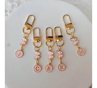 1 pièce Porte-clés papillon en or avec lettre, porte-clés de couple en alliage avec initiale, accessoire de sac à dos L,M,S,B,A,D,E,C,J,K,H,I,F,G,T,U,R,P,Q,N,O,Z,X,Y,V,WAlliage de zinc