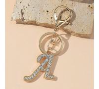 1 pièce Porte-clés pendentif avec lettre de A à Z décorée de strass, breloque pour portefeuille, sac à main, mode femme L,M,S,A,B,C,D,E,F,G,H,I,J,K,N,O,P,Q,R,T,U,V,W,X,Y,ZAlliage de zinc