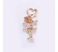 1 pièce Porte-clés pendentif fleur de lys style japonais mignon, Kawaii, accessoire de voiture inspiré de la Corée/Japon pour femmes, porte-clés pour sac Alliage de zinc