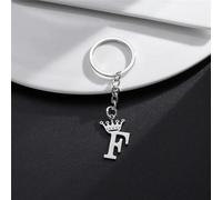 1 pièce Porte-clés pendentif lettres AZ, alphabet argenté, porte-clés de voiture en métal, bijoux