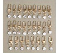 1 pièce Porte-clés personnalisé avec lettre initiale, pendentif en métal avec lettre, porte-clés rond double face, charm de lettre convenant pour portefeuille, sac à dos, décoration de clés de voiture