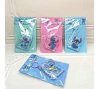1 pièce Porte-clés Stitch Disney aléatoire avec un mini bloc-notes et des notes adhésives comme prix de papeterie. Aléatoire 1 pièce,Stylo aléatoire 1 piècePapetier