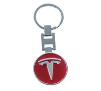 1 Pièce Porte-Clés Voiture en Métal pour Tesla Model 3 / Model Y, Anneau de Clé Robuste en Alliage de Zinc Porte-Clef Élégant Design Classique Argent,C