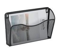 1 Pièce Porte Document Mural Support à Brochures Corbeille Murale Rangement Organisateur de Courrier Présentoir Mural Noir