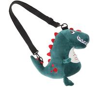 1 Pièce Porte-Monnaie Dessin animé Sac à Main Dinosaure Portefeuille Zip Poche Petit Porte-Monnaie zippé Caricature de Porte-Monnaie Mini Monnaie de Dessin animé Peluche Vert