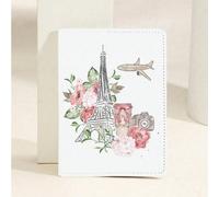 1 pièce Porte-passeport en PU avec motif Tour Eiffel de Paris, étui de protection pour carte d'identité/bancaire unisexe 5 pièces,10 pièces,1 pièceCartoonPolyuréthane