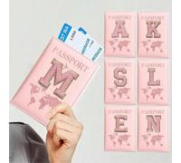 1 pièce Porte-passeport RFID, Portefeuille de passeport fin, Surface , Portefeuille multifonction, Porte-passeport de voyage, Porte-cartes mignon, Pour le voyage, Pour le vol, Pour la rentrée, Minimal