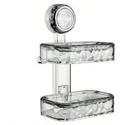 1 pièce Porte-savon à ventouse, support à savon à forte ventouse sans perçage, amovible, convient pour la douche, la salle de bain, la baignoire et l'évier de cuisine. Décoration de salle de bain, déc