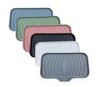 1 pièce Porte-savon en silicone, design drainant, sans perçage, sans accumulation d'eau, porte-savon créatif de style japonais pour la salle de bain noir,bleu,rose,Blanc,vert,Gris Grand,rose clair,Ros
