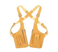 (1 pièce) Portefeuille en cuir avec bandoulière cachée sous les bras Accessoires réglables avec double sac, jaune, One Size