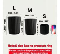 1 pièce Poubelle rayée minimaliste, disponible en blanc, noir et beige. Convient pour les chambres, les salons et les salles de bains en tant que corbeille à papier ou conteneur de stockage des déchet