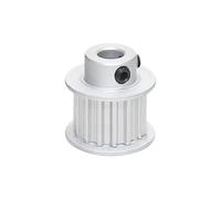 1 pièce Poulie à courroie crantée en alliage d'aluminium, S5M-28 dents, dent courbe de type-BF à sommet plat, largeur de rainure 21mm