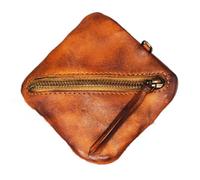 1 pièce pour hommes et femmes porte-monnaie rétro petit sac à monnaie en cuir à fermeture éclair ultra-fin décontracté mini sac (couleur : A, taille : 9 x 2 x 9 cm), b, 9*2*9cm