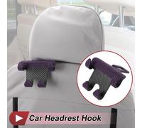 1 Pièce Pour Sacs À Main Et Sacs, Crochet De Repose-Tête De Siège De Voiture Porte-Téléphone Portable Crochet Organisateur De Siège De Voiture Solide Violet Abs Strass 11X11.5Cm