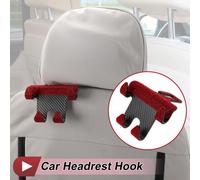1 Pièce Pour Sacs À Main Et Sacs, Crochet De Repose-Tête De Siège Voiture Porte-Téléphone Portable Robuste crochet Organisateur Siège Arrière Voiture Rouge Abs Strass 11X11.5Cm