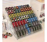 1 pièce Présentoir acrylique polyvalent pour voitures-jouets, bijoux et plus - organisateur transparent à plusieurs niveaux avec compartiments multiples septième étage,Présentoir à quatre niveaux,Prés