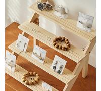 1 pièce Présentoir de bijoux de bureau en bois pour bracelets, boucles d'oreilles, bagues et figurines de collection. Idéal pour le voyage, la rentrée scolaire et la décoration de la chambre L,M,S,XLC