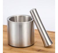 1 Pièce Presse-ail En Acier Inoxydable 304, Mortier Et Pilon Manuel Pour Préparer De La Pâte D'ail, Des Herbes Et Des Épices Écrasées Taille UniqueAcier inoxydable