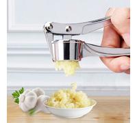 1 pièce Presse-ail en acier inoxydable, hachoir à ail manuel, hachoir à gingembre, ustensile de cuisine, outil de hachage d'ail professionnel anti-rouille, facile à presser, facile à nettoyer, outils