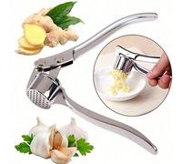 1 pièce Presse-ail en acier inoxydable, hachoir à ail manuel, hachoir à gingembre, ustensile de cuisine, outil de hachage d'ail professionnel anti-rouille, facile à presser, facile à nettoyer, outils