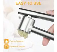 1 pièce Presse-ail manuel en acier inoxydable, broyeur d'ail, résistant à la rouille, facile à nettoyer, gadget de cuisine Taille Unique,2 articles,Modèle A,Modèle goutte d'eauAcier inoxydable