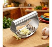 1 pièce Presse-ail multifonction en acier inoxydable, presse-ail manuel, presse-ail à écraser, convient pour presser l'ail/le gingembre, parfait pour la cuisine domestique, la pâtisserie, le service d