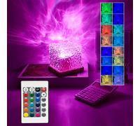 1 pièce Projecteur d'ondes d'eau/vagues océaniques, veilleuse avec télécommande, modes de couleurs multicolores RGB, lampe de décoration murale pour enfants, adultes, chambre, salon, décoration de fêt