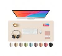 1 pièce Protecteur de bureau texturé Napa PU Fates Advanced, utilisation double face, tapis de bureau, grand tapis de souris, sous-main en PU antidérapant, tapis de bureau pour ordinateur portable, so