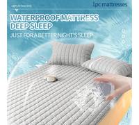 1 pièce Protecteur de matelas imperméable et anti-fuite - Drap de lit matelassé élastique, motif à carreaux, hypoallergénique, lavable en machine, convient aux lits de taille Twin/Full/Queen/King - Id