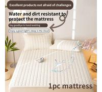 1 pièce Protecteur de matelas imperméable et anti-fuite - Drap de lit matelassé élastique, motif à carreaux, hypoallergénique, lavable en machine, convient aux lits de taille Twin/Full/Queen/King - Id