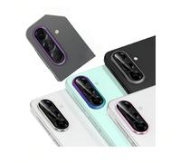 1 pièce Protecteur d'objectif de caméra, convient pour Samsung Galaxy A07/A17/Z Fold7/A26/A36/A56A37/A57/S25 Edge, protecteur d'objectif en anneau métallique trempé, cadre en alliage d'aluminium, prot
