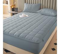1 pièce Protège-matelas imperméable à fermeture éclair 6 côtés, drap-housse matelassé confortable, s'adapte à un matelas d'une profondeur de 20 cm/8", plusieurs tailles disponibles, respirant et silen
