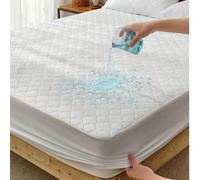 1 pièce Protège-matelas piqué à motif de trèfles à quatre feuilles classique, 100% imperméable et à ultrasons. Surmatelas plus épais pour un confort supplémentaire, poche profonde de 14 pouces/35 cm 1