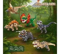 1 pièce Puzzle 3D Dinosaure Jurassique Tyrannosaurus Rex/Brontosaure/Vélociraptor/Stégosaure/Ptéranodon/Tricératops, jouet éducatif créatif, décoration de maison, cadeau parfait pour l'anniversaire/Th