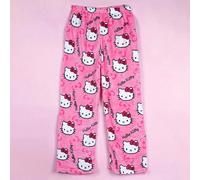 1 pièce Pyjama Sanrio Hello Kitty en peluche douce et épaisse pour femme, imprimé dessin animé, idéal pour l'automne et l'hiver, idéal pour une fête, Halloween ou Noël (en raison des différences de ta