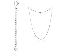 1 Pièce Rallonge Collier,Rallonges Collier Sterling 925,Chaîne D'Extension En Argent,Rallonges De Chaîne,Chaînes d'Extensions Sterling Pour Collier Et Bracelet Pour Fabrication DIY Bijoux,12cm