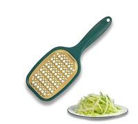1 Pièce Râpe de Cuisine, Double Face Utilisable avec Plaques Inox 2-en-1 6mm Grossier & 4mm Fin, Prise Anti-dérapante et Ergonomique, pour Fromage, Pomme de Terre, Carotte, Concombre (Vert)