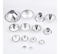 1 pièce, réflecteur de lumière optique en aluminium pour lampe LED, 20-126 mm, 15-120 degrés, pour bricolage, réflecteur de lumière pour perle de lampe COB